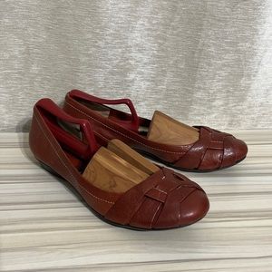 Naturalizer Shoes Womens N5 Comfort Flats Brown Leather Casual 9M